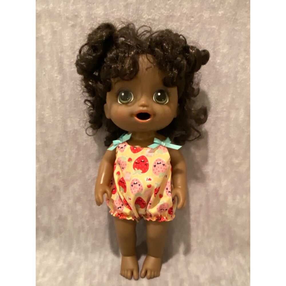2018 African American Baby Alive‎ in Strawberry Outfit Doll Hasbro